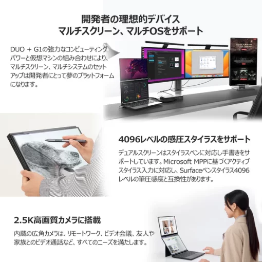 GPD DUO 国内正規版 OLEDデュアルディスプレイ Windows 11 ノートPC - 画像 (5)