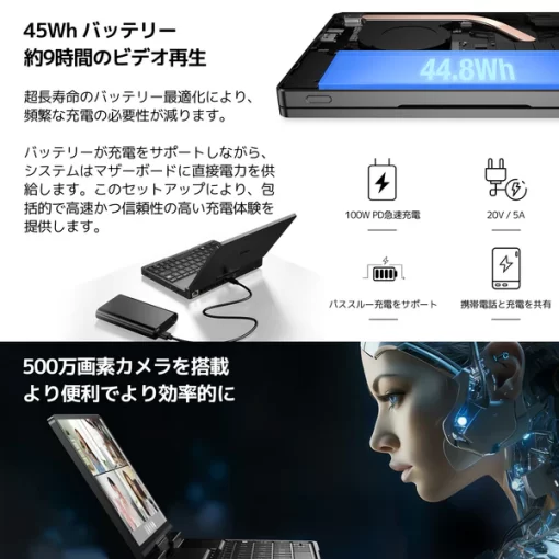 GPD Pocket 4（Ryzen 8840U/Ryzen AI 9 365/Ryzen AI 9 HX 370）国内正規版 - 画像 (14)