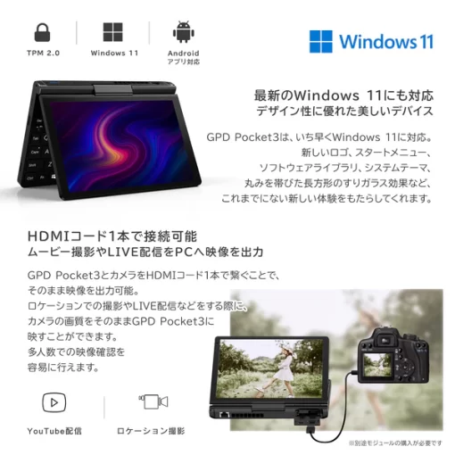 GPD Pocket 3（Pentium Gold 7505/16GB/512GB）国内正規版 - 画像 (6)