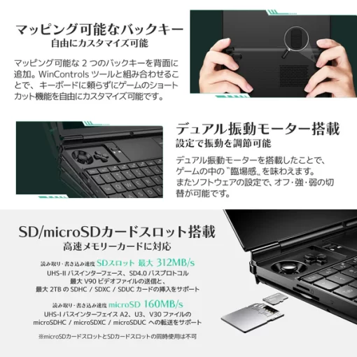 GPD WIN Max 2 2025（Ryzen AI 9 HX 370/64GB/2TB）国内正規版 - 画像 (6)