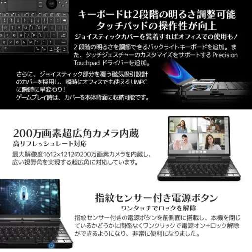 GPD WIN Max 2 2025（Ryzen AI 9 HX 370/64GB/2TB）国内正規版 - 画像 (8)