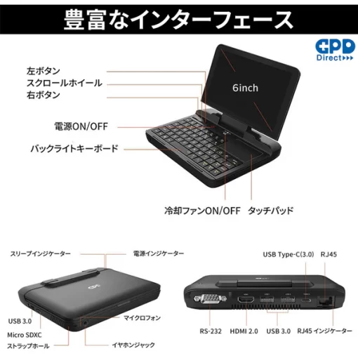 GPD MicroPC 2021ver (Celeron N4120/8GB/256GB) - 画像 (4)